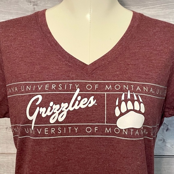 UNIVERSITY OF MONTANA GRIZZLIES V-Neck Tee size S - Picture 5 of 5